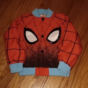 Disney Spider-Man Marvel Comics Varsity Baseball Jacket Size 3